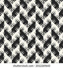 Brushed Ink Textured Herringbone Pattern