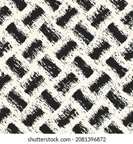 Brushed Ink Textured Irregularly Dashed Pattern