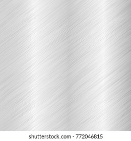 Brushed metal background with diagonal scratches. Vector 3d illustration