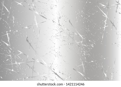 Brushed metal chrome silver steel texture vector icon set collection. Shiny scratched vector metallic gradient icon grunge background silver for banner, label, medal. Silver gradient aluminium