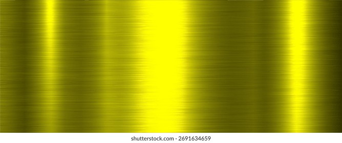 Brushed metal gold texture background, shiny lustrous golden metallic pattern background, vector illustration.