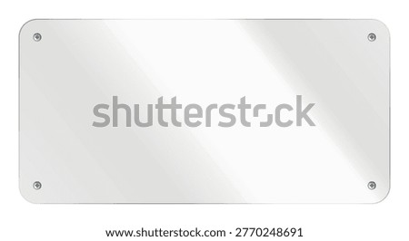 Brushed metal plate with soft light reflection rounded rectangle shape minimal industrial background silver panel template modern clean design empty space interface mockup