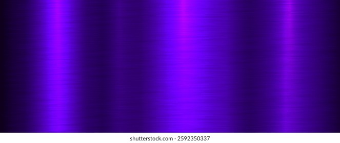 Brushed metal texture background, purple shiny lustrous metallic 3d background, vector illustration.