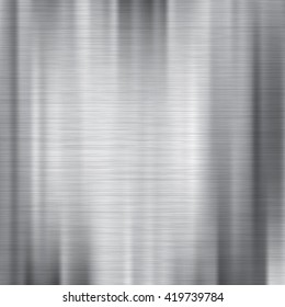 Brushed metal texture. Gray vector abstract background. Steel or Aluminium.