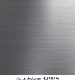 Brushed metal texture. Gray vector abstract background. Steel or Aluminium.