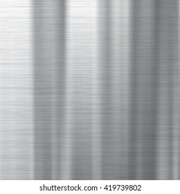 Brushed metal texture. Gray vector abstract background. Steel or Aluminium.