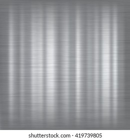 Brushed metal texture. Gray vector abstract background. Steel or Aluminium.