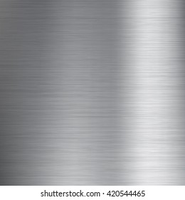 Brushed metal texture. Gray vector abstract background. Steel or Aluminium.