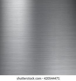 Brushed metal texture. Gray vector abstract background. Steel or Aluminium.