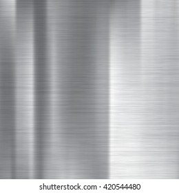 Brushed metal texture. Gray vector abstract background. Steel or Aluminium.