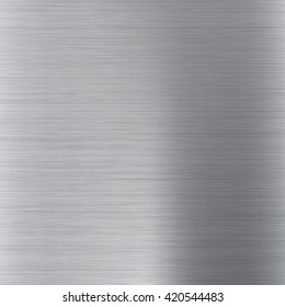 Brushed metal texture. Gray vector abstract background. Steel or Aluminium.