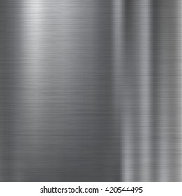 Brushed metal texture. Gray vector abstract background. Steel or Aluminium.