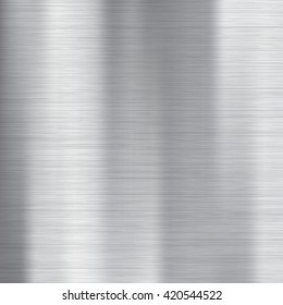 Brushed metal texture. Gray vector abstract background. Steel or Aluminium.