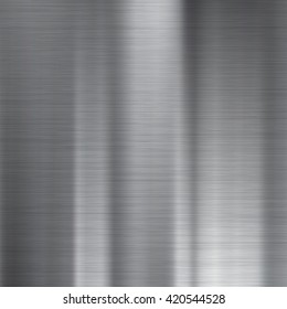 Brushed metal texture. Gray vector abstract background. Steel or Aluminium.