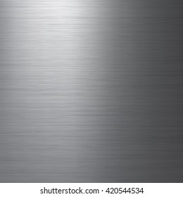 Brushed metal texture. Gray vector abstract background. Steel or Aluminium.