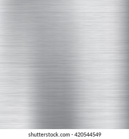 Brushed metal texture. Gray vector abstract background. Steel or Aluminium.