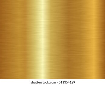 Brushed metal texture. Vector gold background. Seamless gold metal texture.