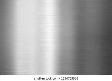 Brushed metal texture. Vector steel background with scratches.