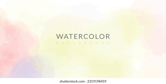 Brushed Painted Abstract Water Color Background. Brush stroked painting. Soft colored abstract background for design. Watercolor texture effect soft pastel colorful background.	
