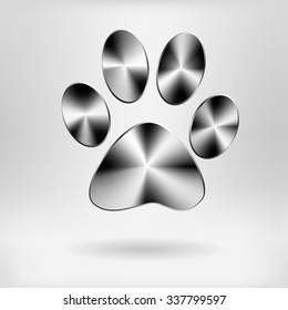 Brushed Pet Paw  - vector illustration