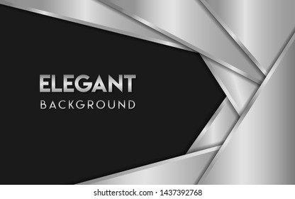 Brushed silver metallic background. Brushed metal texture. Vector 3d illustration