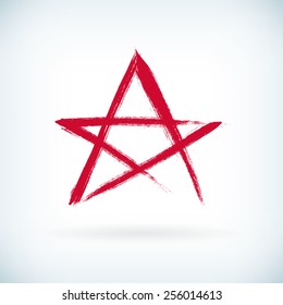 brushed star icon design element template. layered.