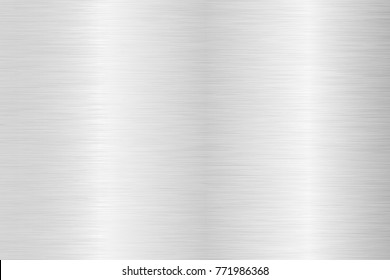 Brushed Steel Background. Metal Texture. Vector 3d Illustration