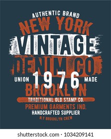 brushed tee print design as vector