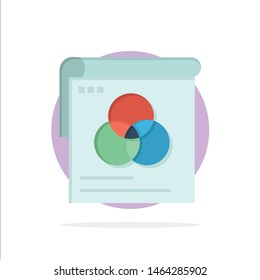Brusher, Poster, Wallpaper, Fly Abstract Circle Background Flat color Icon. Vector Icon Template background