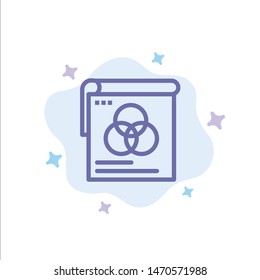 Brusher, Poster, Wallpaper, Fly Blue Icon on Abstract Cloud Background. Vector Icon Template background