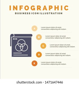 Brusher, Poster, Wallpaper, Fly Infographics Presentation Template. 5 Steps Presentation
