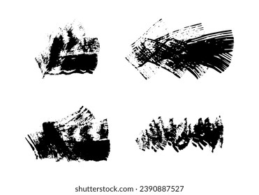 Brushes 4.Grunge brush strokes.Vector linear strokes,abstract ink backgrounds.Illustrations for design,banners,backgrounds,textures