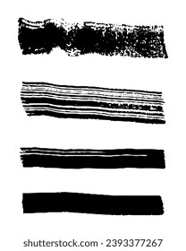 Brushes 8.Grunge brush strokes.Vector linear strokes,abstract ink backgrounds.Illustrations for design,banners,backgrounds,textures