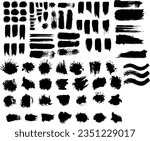 brushes bundle. collection of different brushes. set of various brushes.
