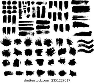 brushes bundle. collection of different brushes. set of various brushes.