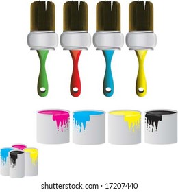 Brushes and cans