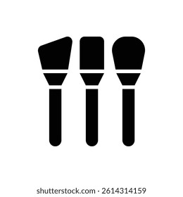 Brushes Glyph Icon. Brushes Icon