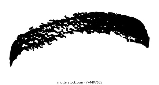 Brushes Grunge Paint stripe. Distressed Vector Brush Stroke. Black Modern Textured banner . Dirty Artistic Design Elements. Creative Design Elements. Perfect For Logo, Banner, Icon.