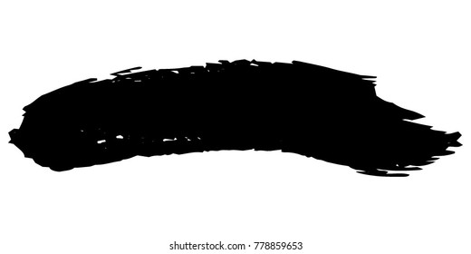 Brushes Grunge Paint stripe. Distressed Vector Brush Stroke. Black Modern Textured banner. Dirty Artistic Design Elements. Creative Design Elements. Perfect For Logo, Banner, Icon.