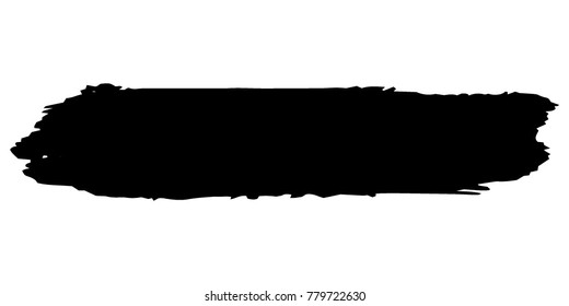 Brushes Grunge Paint stripe. Distressed Vector Brush Stroke. Black Modern Textured banner. Dirty Artistic Design Elements. Creative Design Elements. Perfect For Logo, Banner, Icon.