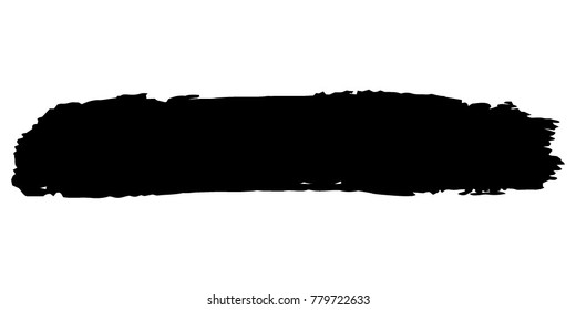 Brushes Grunge Paint stripe. Distressed Vector Brush Stroke. Black Modern Textured banner. Dirty Artistic Design Elements. Creative Design Elements. Perfect For Logo, Banner, Icon.