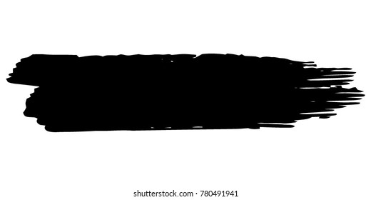 Brushes Grunge Paint stripe. Distressed Vector Brush Stroke. Black Modern Textured banner. Dirty Artistic Design Elements. Creative Design Elements. Perfect For Logo, Banner, Icon.