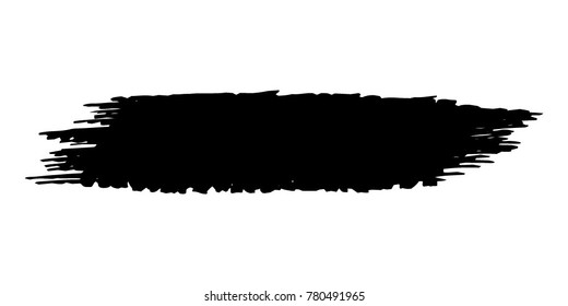 Brushes Grunge Paint stripe. Distressed Vector Brush Stroke. Black Modern Textured banner. Dirty Artistic Design Elements. Creative Design Elements. Perfect For Logo, Banner, Icon.