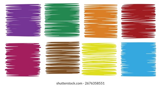 Brushes. Hand drawn painted strokes, box, bubble. Colorful texture paint frames. Grunge pen elements, marker shapes. Abstract brushes frames for text, banner for design. Vector set