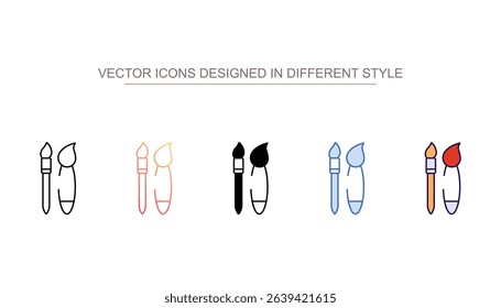 Brushes icon design with white background stock illustration
