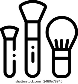 brushes icon. Thin Linear Style Design Isolated On White Background