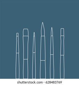 Brushes icon, vector illustration design. Education objects collection.