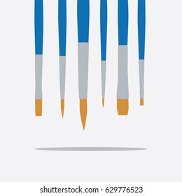 Brushes icon, vector illustration design. Education objects collection.