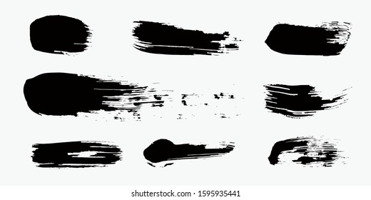 Brushes For Illustrator. Grunge Ink Brushes Set. Hand Drawn Brushstrokes.