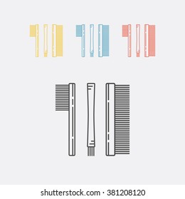 Brushes line icon